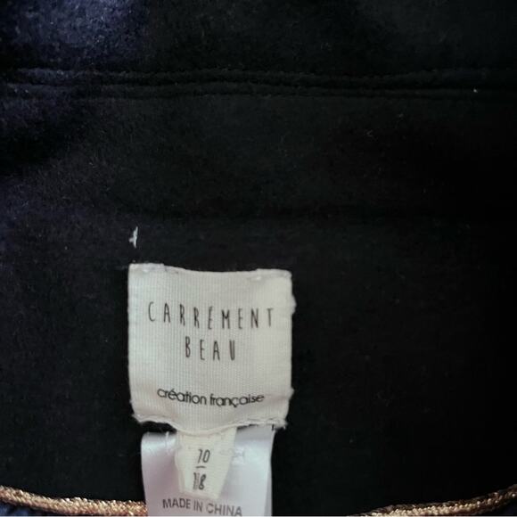 Carrement Beau girls designer navy wool blend pea coat size 10 - Picture 3 of 9